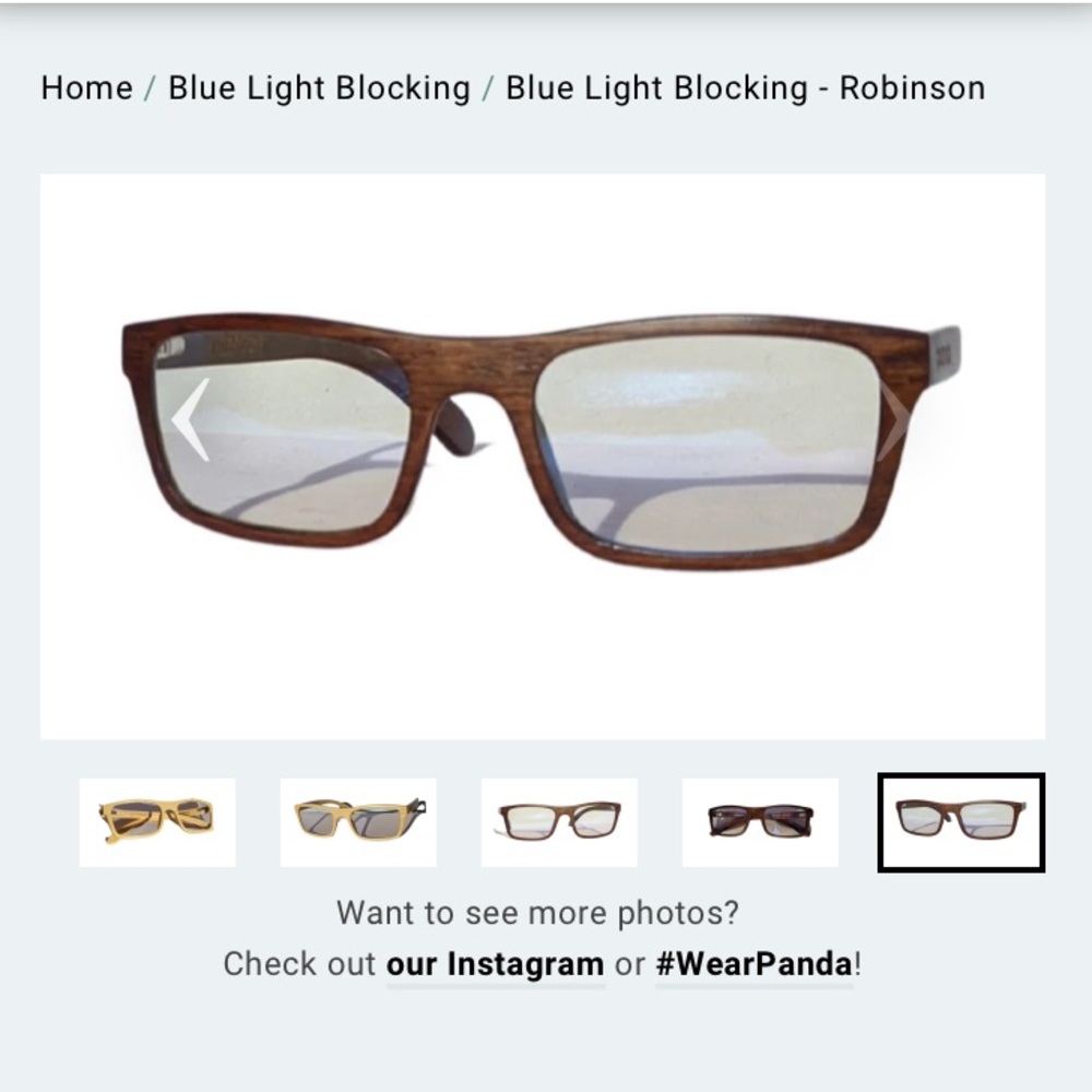 WearPanda Bamboo Blue Light Blocking Glasses
